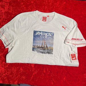 Puma America's Cup White Cotton T-shirt SS - XL
